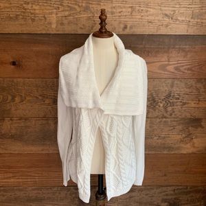 NWOT CAbi White Shawl Collar Cardigan